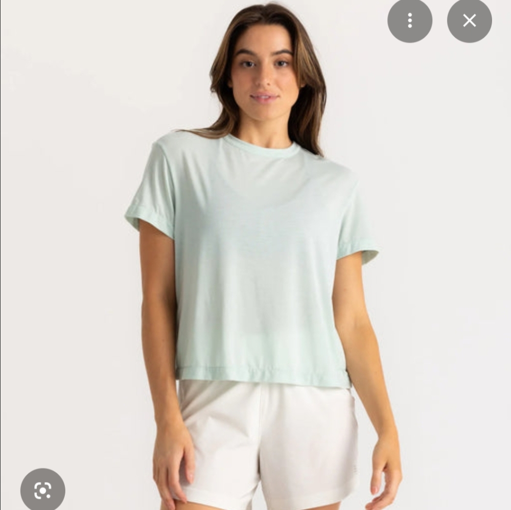 NWT Freefly Ws Elevate Lightweight Tee In Surf Spray